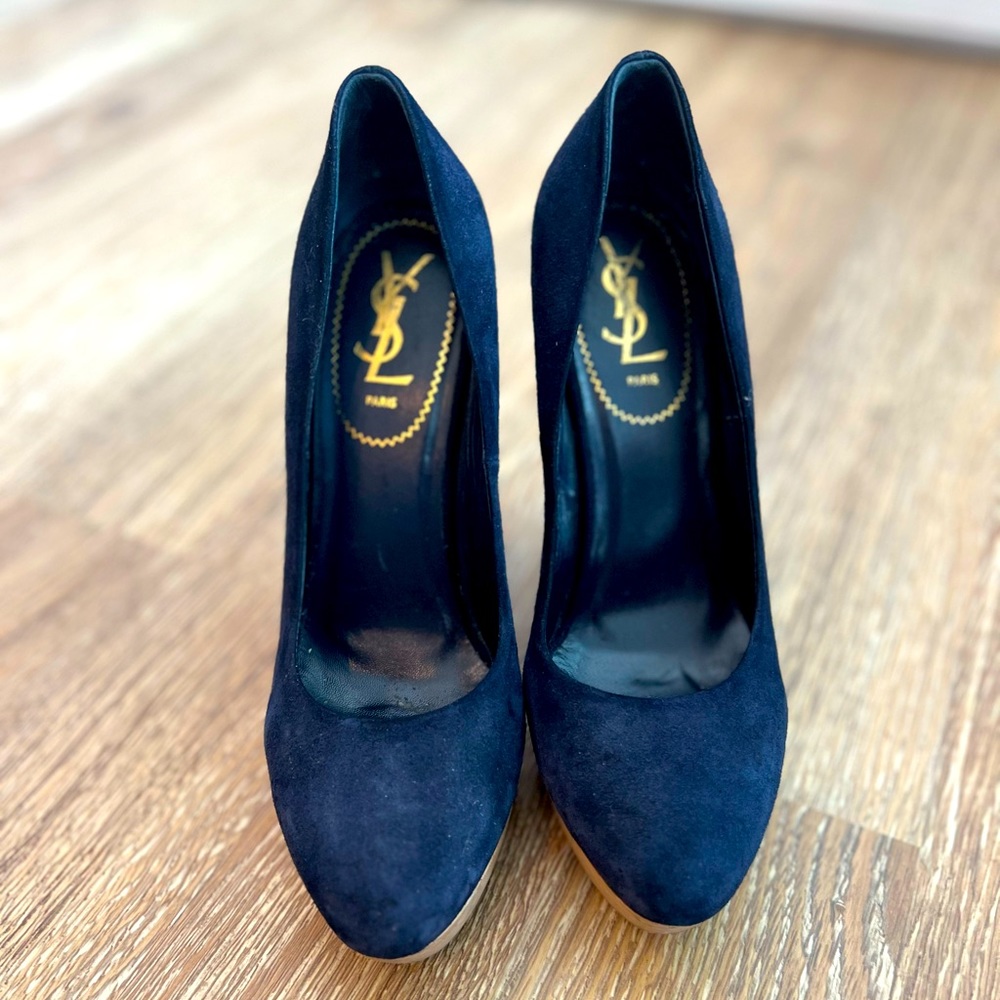 YSL Suede Wedges